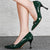 Sophisticated Forest Green Pointed Toe High Heel Shoes