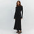 Cozy Winter Flare Long Sleeve Rib Knitted Maxi Dresses