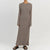 Cozy Winter Flare Long Sleeve Rib Knitted Maxi Dresses
