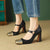 Women's Luxurious Color Block Fashion Thick Heeled Shoes