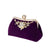 Delicate Rhinestone-Studded Flower Detail Party Clutch Bag