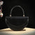 High-shine Metallic Look Top Handle Half Moon Evening Bag