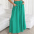 Solid Color Drawstring Elastic Waistband Pocketed Wide-Leg Pants