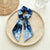 Artistic Oil-Painting Print Scrunchies with Flowing Ribbon Tails