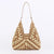 Large-Capacity Woven Straw Hollow Summer Shoulder Bag