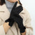 Chic Fitted Touchscreen Winter Gloves with Stylish Pom Poms