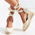 Women's Chic Close-Toe Lace-Up Espadrille Wedge Sandals
