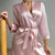 Solid Color Women's Cozy Tie-Front Loungewear Robe