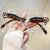 Oversized Leopard Pattern Cat Eye Reading Sunglasses for Women