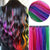 Shimmering Multicolor Clip-In Hair Extensions with Colorful Tinsel
