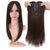 Realistic Clip-In Straight Hair Topper with Bangs for Women