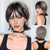 Edgy Short Black Mullet Wig with Bangs for Alternative Fashion