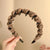 Korean-style Pleated Fabric with Stylish Rhinestone Detailing Headband