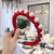Faux Pearl-Accented Knotted Velvet Fabric Headband
