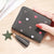 Cute Heart Embroidery Mini Wallet for Women with Star Tassel Charm
