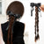 Stylish 18-inch Bow Claw Clip Ponytail with Double Twist Long Braid
