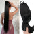 Quick and Easy Long Straight Elastic Rope Ponytail Hair Extension