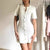 Women's Knitted Bodycon Mini Dress with Button Details