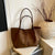 High-end City Chic Ample Storage Suede Shoulder Tote Bag