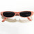 Women's Small Oval-shaped Frame Retro Skinny Sunglasses