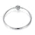 Fine Sterling Silver Heart Charm Women's Bangle Bracelets