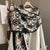 Retro Elegance Flower Print Winter Fashion Travel Scarves