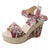 Women's Floral Design Wedge Heel Open Toe Slip-On Sandals