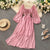 Chic Elegant Square Collar Puff Sleeve Maxi Dress for Women