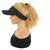 Summer Ready Sun Visor Hat with 12inch Curly Hair Extensions
