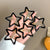 Cute Colorful 5-Pack Star-Design Hollowed Snap Hair Clips Set