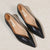 Women's Textured Finish Pointed-toe Flat Slip-on Shoes