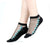 Women's Black Lace Ankle Socks with Sheer Floral Pattern