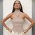 High Street Fashion Metal Ring Sleeveless Tank Tops
