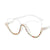 Stylish Half-Frame Glasses with Multi-Colored Rhinestones