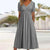 Women's Summer Casual Solid Color Dress with Side Pockets