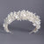Women's Elegant White Floral and Faux Pearl Bridal Tiara