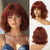 Gorgeous Heat-Resistant Short Wavy Hair Wig with Bangs