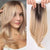 14-Inch Ombre Blonde Layered Hair Topper with Curtain Bangs