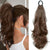 Ultra-light Soft Wavy Texture Ponytail Hair Extension with Rubber Band