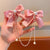 Sweet Fashion Pearl Chain Bow Hair Clips for Little Girls