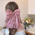 Women's Big Bow Elastic Hair Ties with Faux Pearl Decor