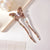 Vibrant U-Shaped Butterfly Hair Sticks with Faux Pearl Details