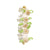 Rose Flower Beaded Telephone Cord Hair Ties with Faux Pearls