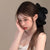 Non-Slip Soft Pleated Chiffon Hair Claws with Big Flower Decor