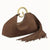 Luxe Gold-Tone Spiral Handle Bag with Chic Fringe Tassel Flair