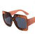 Summer Must-Have Oversized Square Gradient Leopard Sunglasses