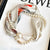 Elegant Pearl Chain Neck Scarf with Magnetic Buckle for Women