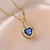 Zircon Valentine Love Heart Pendant Necklaces for Women