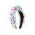 Multi-colored Pastel Tie-dye Jeweled Knot Headbands