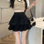 Double Layered Women’s Elastic High Waist Ruffled Mini Skirt